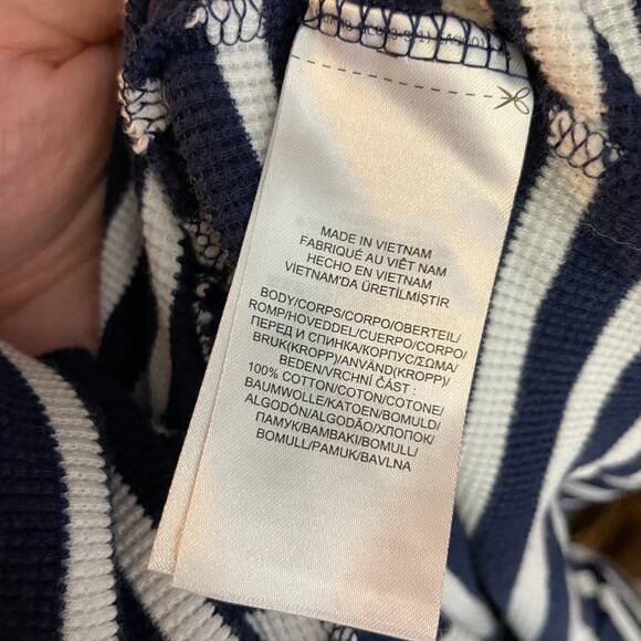 Women's 2X Lauren Ralph Lauren Navy Blue Stripe Sleeveless Maxi Dress - Picture 5 of 5